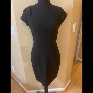 I.N. San Francisco black 50s pin up style dress with sweetheart neckline…